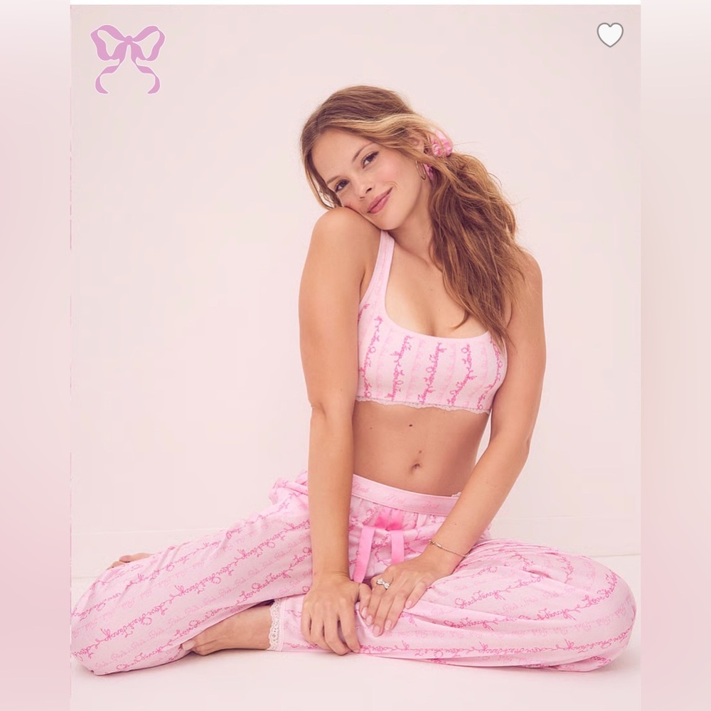 PINK X LOVESHACKFANCY COTTON RACERBACK BRALETTE XL NWT - Picture 3 of 10